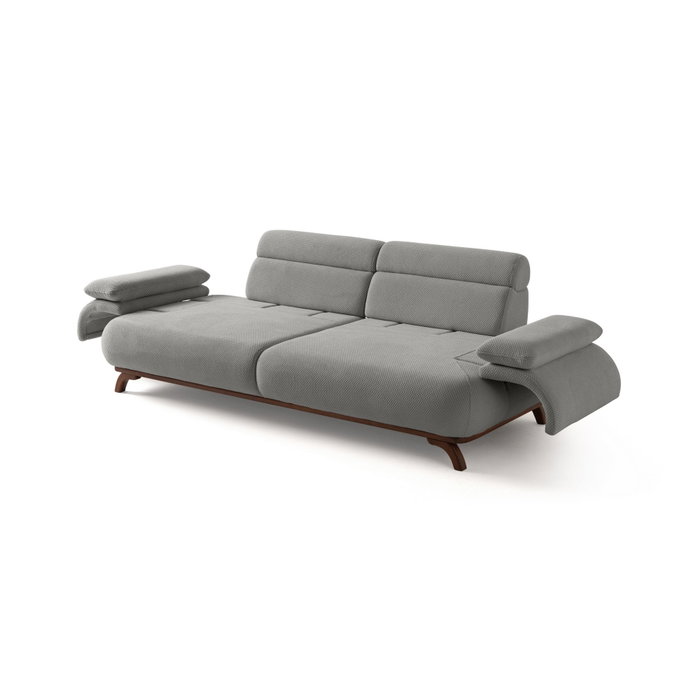 Atelier Del Sofa Bonjo Walnut - Grey, Sofá de 3 plazas